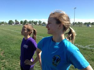 Zone 8 ASG Track Team Members Ainsley Wolstenholme (left) and Erin Kozyra are looking forward to next month's Airdrie Games