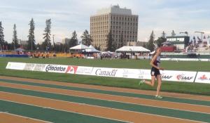 Mirelle Martens running at the 2015 Pan Am Jr Track and Field Championship