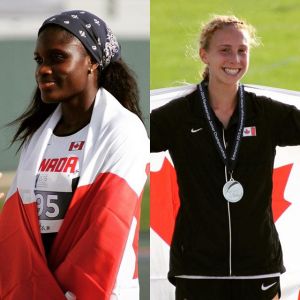 Mirelle Martens (Right) and Kendra Clarke (Left) were Canada's two medalists on Day 1 of the 2015 Pan Am Jr Track and Field Championships